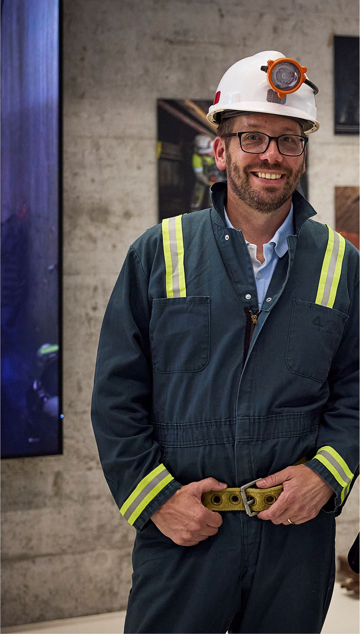 Prof. Björn Penning in mining equipment
