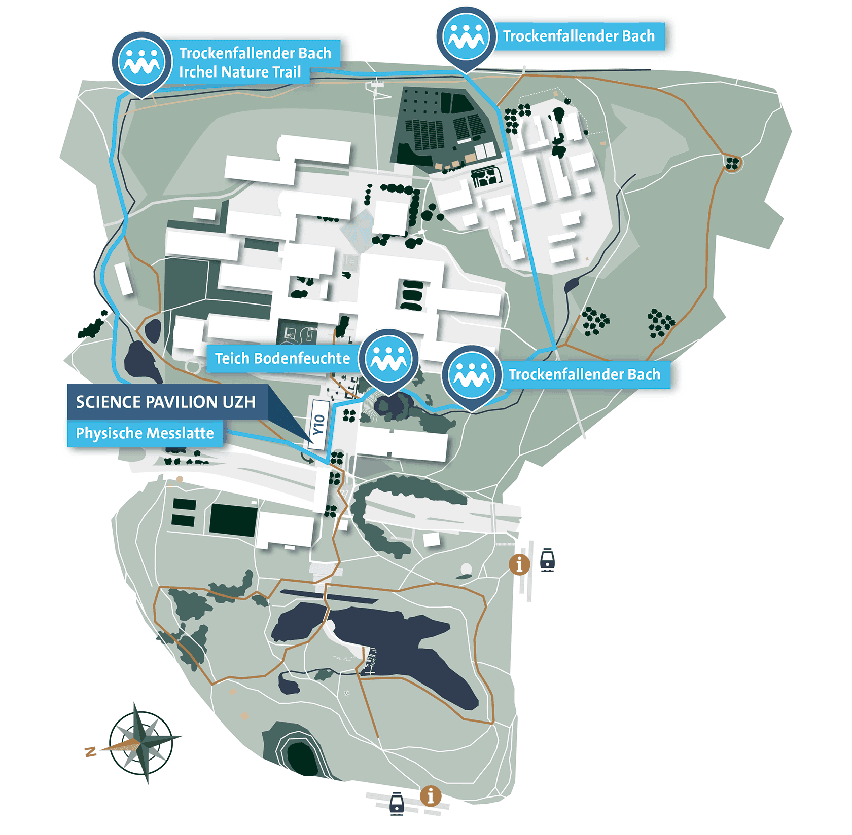 CrowdWater Standorte Irchel Campus